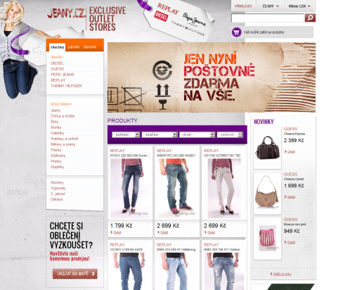 Internetový obchod Jeany.cz
